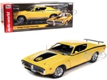 1971 Dodge Charger Super Bee Top Banana Yellow with Black Stripes "American Muscle" Series 1/18 Diecast Model Car by Auto World
