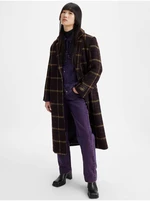 Levi&#39;s Dark brown checkered coat with wool Levi&#39;s® Off Campus - Ladies