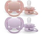 Philips AVENT Cumlík Ultrasoft Premium neutral 0-6m dievča 2 ks