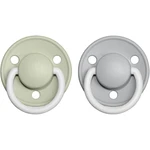 BIBS De Lux Natural Rubber Night Size 2: 6+ months dudlík Sage / Cloud 2 ks BIBS De Lux Natural Rubber Night Size 2: 6+ months dudlík Sage / Cloud 2 ks