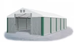 Garážový stan 4x6x2,5m střecha PVC 560g/m2 boky PVC 500g/m2 konstrukce ZIMA Bílá Šedá Zelené