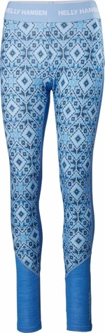 Helly Hansen W Lifa Merino Midweight Graphic Base Layer Pants Ultra Blue Star Pixel XS Dámske termoprádlo