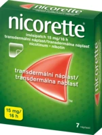 Nicorette invisipatch 15 mg/16 h transdermálna náplasť 7 ks