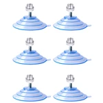 6 Pack Screw Hooks Suction Cup Holder Clear Glass Sucker Wall Hanger Pads 58mm Diameter designed for Glass Mirror Tile