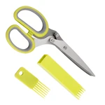 Stainless Steel 5 Layers Scissor With Safety Cover and Cleaning Brush Great for Cutting Paper