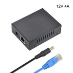 POE Splitter 10/100/1000Mbps, DC48W POE Separator for Security System IP-Camera PoE Amplifier Wall-Mount Metal Box