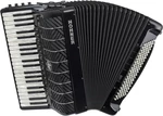 Hohner Mattia IV 120 CR Gun Black/Pearl Key Acordeón de piano