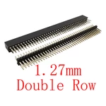 5Pairs 2x40Pin 1.27 mm Pitch Double Row Pin Header Female Socket Male Plug Straight Pin PCB Board Connector for Arduino DIY