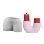 Flexible Silicone Mold U-shaped Candle Holder Arch Candle Base Epoxy Resin Mould Dropship