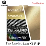 For Bambu Lab P1P Build Plate X1 X1C Pei Texture 257x257 PEY Peo Sheet Smooth Magnetic Spring Steel For Bambu Lab Carbon Plate