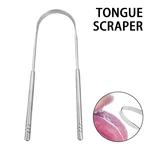 Stainless Steel Tongue Scraper Cleaner Fresh Breath Hygiene Tongue Coated Oral Care Cleaning Tools Toothbrush Wholesale J5E8