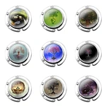 Natural world The Tree of Life Design Lover Gift Foldable Purse Hook for Women's Table Handbag Storage Folding Decor Table Hook