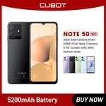 Cubot NOTE 50, Smartphone 16GB RAM(8GB+8GB Extended), 256GB ROM, 6.56" 90Hz Screen, Octa-Core, NFC, 50MP Camera, 5200mAh