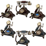Retro Fixed Telephones Old Vintage Wired Home Landline Phone Push-button Dial And Rotary Dial Classic Nostalgic Best Gift