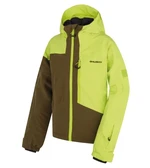 Husky  Gomez Kids br. green/dk. khaki, 134 Detská ski bunda