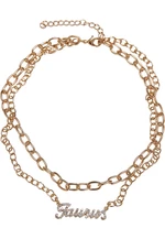 Diamond Zodiac Taurus Necklace - Gold Color