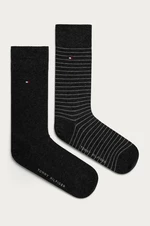 Ponožky Tommy Hilfiger 2-pack pánské, šedá barva, 100001496