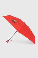 Deštník Moschino červená barva, 8211