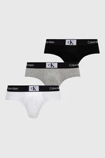 Spodní prádlo Calvin Klein Underwear 3-pack pánské, šedá barva