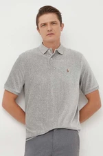 Polo tričko Ralph Lauren šedá barva, 710909633