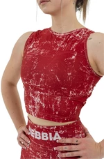 Nebbia Crop Tank Top Rough Girl Red M T-shirt de fitness