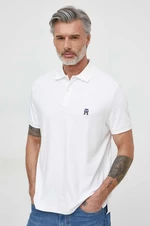 Bavlnené polo tričko Tommy Hilfiger biela farba,jednofarebný,MW0MW34783