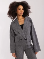 Black-and-gray melange jacket from the set