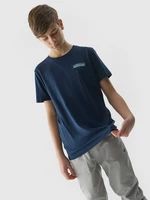 Chlapecké tričko z organické bavlny s potiskem - tmavě modré