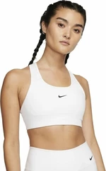 Nike Dri-Fit Swoosh Womens Medium-Support 1-Piece Pad Sports Bra White/Black S Fitness spodní prádlo