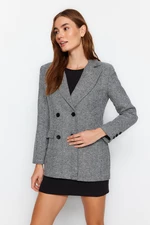 Trendyol Gray Regular Lined Woven Blazer Jacket