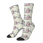 Dicks Vagina Penis Socks Travel 3D Print Boy Girls Mid-calf Sock