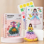 DIY Painting Sticker Poke Art DIY Toys Poking Princess 3D Educational Poke Painting Puzzle Fabric Art Frenzy Children Gifts