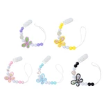 Pacifier Chain Holders Butterfly Teething Clips Infant Toddlers Newborn Teether Y55B