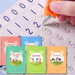 5 Books/set Magic Calligraphy Number Letterspainting Children's Reusable Exercise Book Multiplication and Division Exercise Math