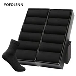 12 Pairs/Lot Plus Size Men's Cotton Socks Business Men Deodorant Crew Socks Breathable Male Solid Color US Size(7-11.5) EU 39-48