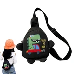 Crossbody Backpack For Kids Dinosaur Cartoon Kids Crossbody Daypack Unisex Travel One Shoulder Backpack For Kids Boys And Girls