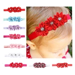 1 PCS Lovely Handmade Polygonal Flowers Baby Girls Elastic Headband Fashion Princess Hairband Infant Headwear Photography Props