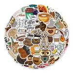 10/30/50PCS Coffee Art Stickers DIY Travel Luggage Guitar Fridge Laptop Cool Graffiti Sticker Kid Decal