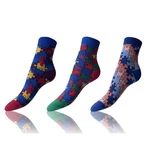 Bellinda 
CRAZY KIDS SOCKS 3x - Detské bláznivé ponožky 3 páry - tmavo červená - tmavo modrá - zelená