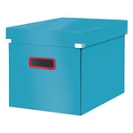 Niebieski kartonowy pojemnik z pokrywką 32x36x31 cm Click&Store – Leitz
