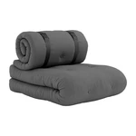 Ciemnoszary fotel rozkładany odpowiedni na zewnątrz Karup Design OUT™ Buckle Up Dark Grey