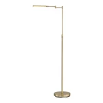 Lampa stojąca LED w kolorze złota z metalowym kloszem (wysokość 130 cm) Nami – Fischer & Honsel