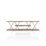 Szafka pod TV w dekorze orzecha 120x33 cm Canaz – Kalune Design