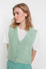 Trendyol Mint Soft Textured Knit Sweater