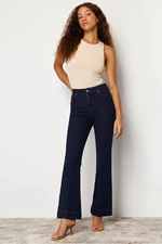 Trendyol Blue Iron-On Trace Flare High Waist Jeans