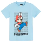 Tričko s krátkým rukávem Super Mario -světle modré - 98 LIGHT BLUE