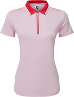 Footjoy Colour Block Lisle Pink/Red M Camiseta polo