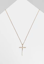 Large Basic Cross Necklace - Gold Colors