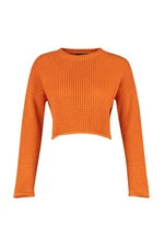 Trendyol Orange Crop pletený svetr