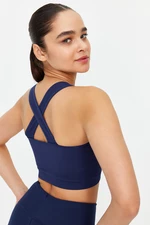 Trendyol Dark Navy Seamless/Seamless Lightly Supported/Shaping Knitted Sports Bra